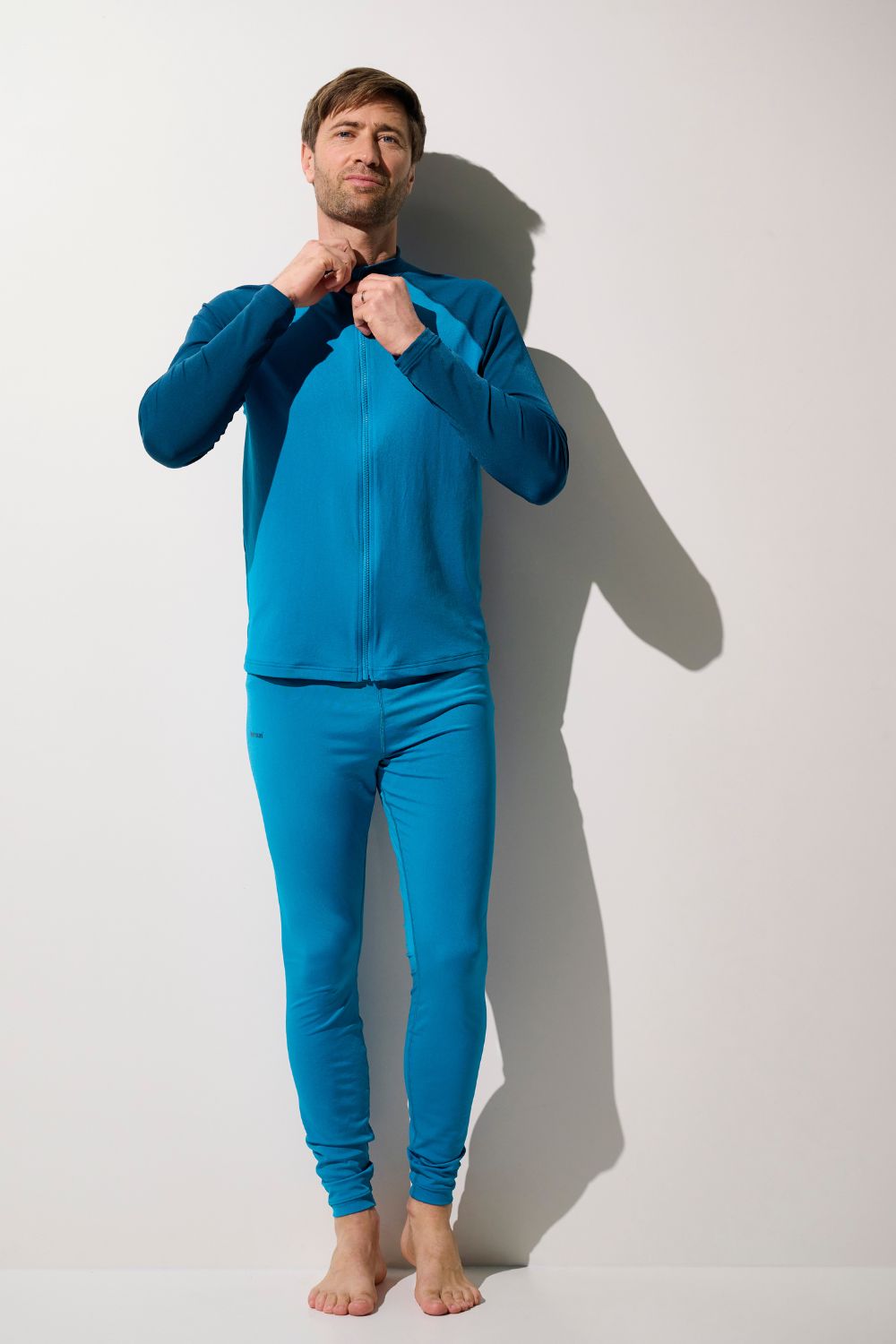 Veste de bain anti-UV - Moorea pour homme, bleu, manches longues, confortable et léger, parfait pour la baignade.