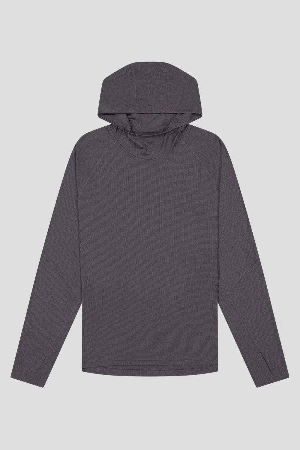Sweat-shirt anti-UV - Sun Stopper gris à capuche, léger et respirant, UPF 50+ idéal pour la protection solaire.