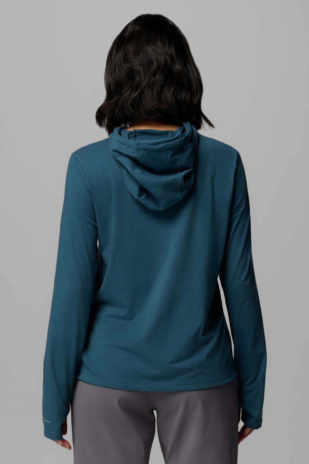 Sweat-shirt anti-UV femme - Sun Trek, bleu, avec capuche, protection solaire UPF 50+, tissu léger et extensible.