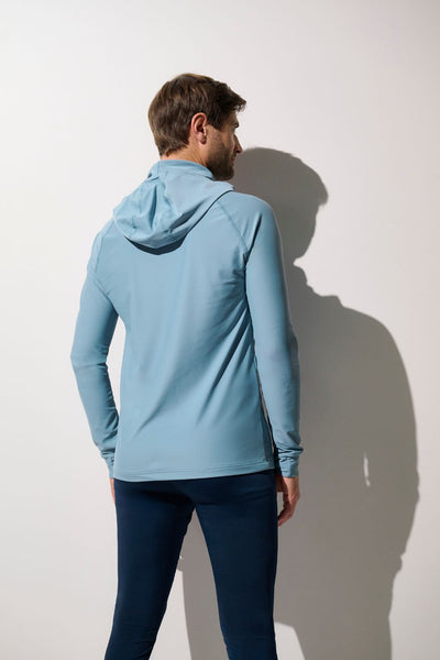 T-shirt de bain anti-UV - Galápagos pour homme, à capuche, léger et respirant, idéal pour activités aquatiques.