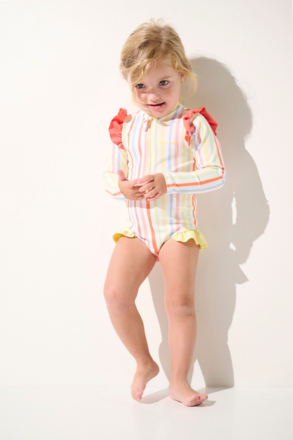 Bañador de manga larga con protección solar - Flores