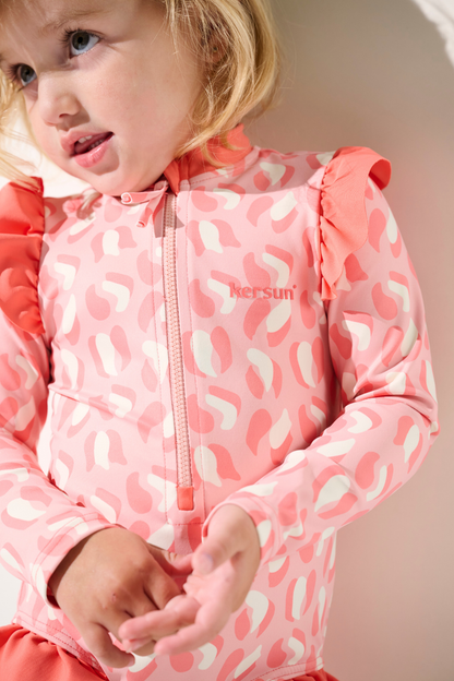 Bañador de manga larga con protección solar - Flores