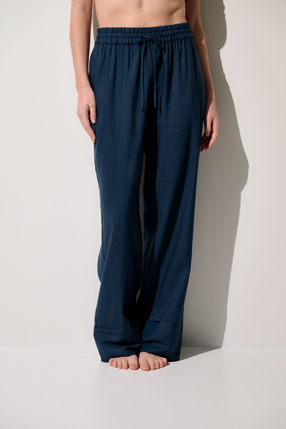 Pantalon anti-UV - Sylt pour femme, léger et élégant, parfait pour la plage, couleur bleu marine, protection UPF 50+.