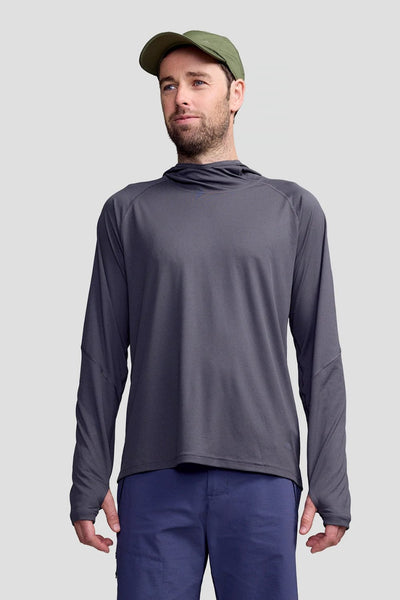 Sweat-shirt anti-UV homme, léger et respirant, UPF 50+, parfait pour la protection solaire en extérieur.