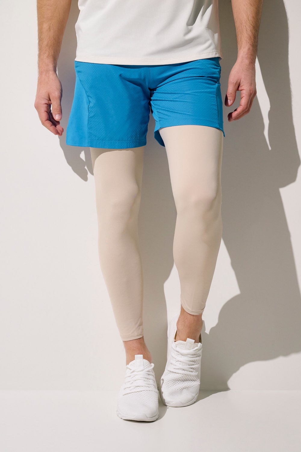 Jambières anti-UV - Ventoux beiges, UPF 50+, pour homme, idéales pour le cyclisme et la course à pied.