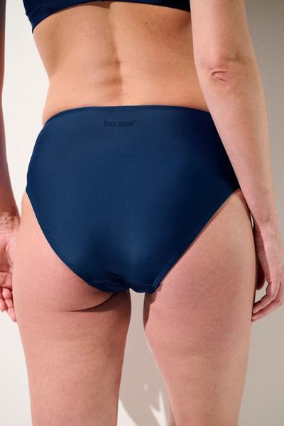 Bas de maillot de bain anti-UV - Moorea pour femme, couleur bleu marine, léger et élégant, UPF 50+.