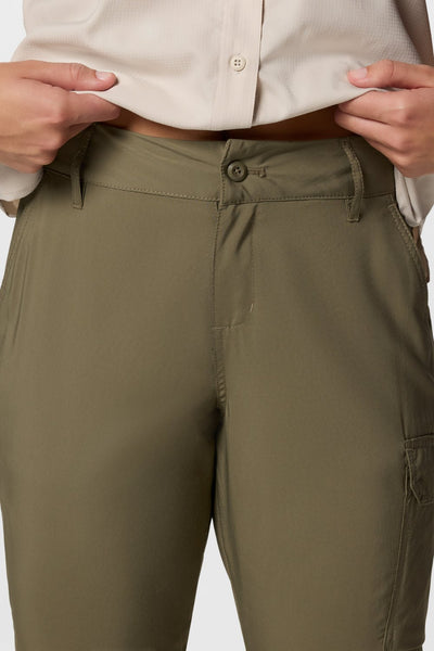 Pantalon de randonnée anti-UV convertible - Silver Ridge Utility pour femme, léger et confortable, couleur olive.
