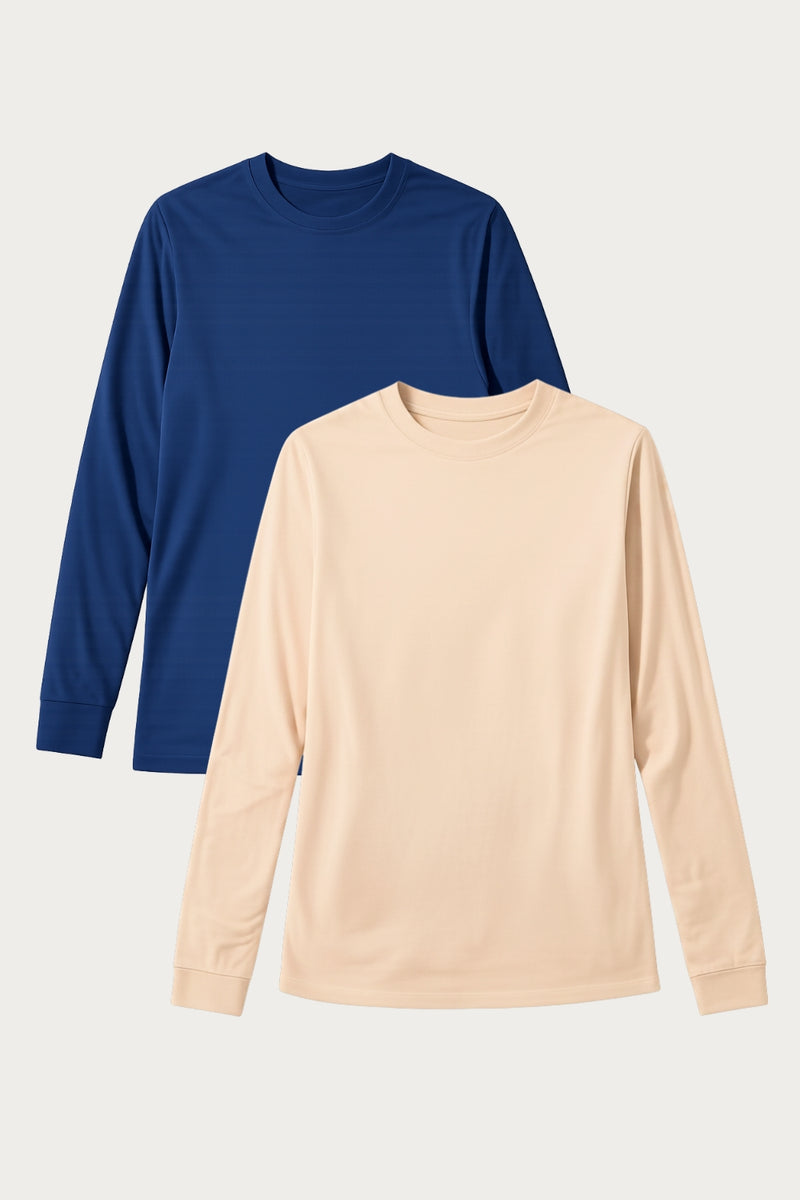 Dúo Pack - 2 x Camiseta con protección solar - Saint-Malo (Azul Océano
/Café Glacé)