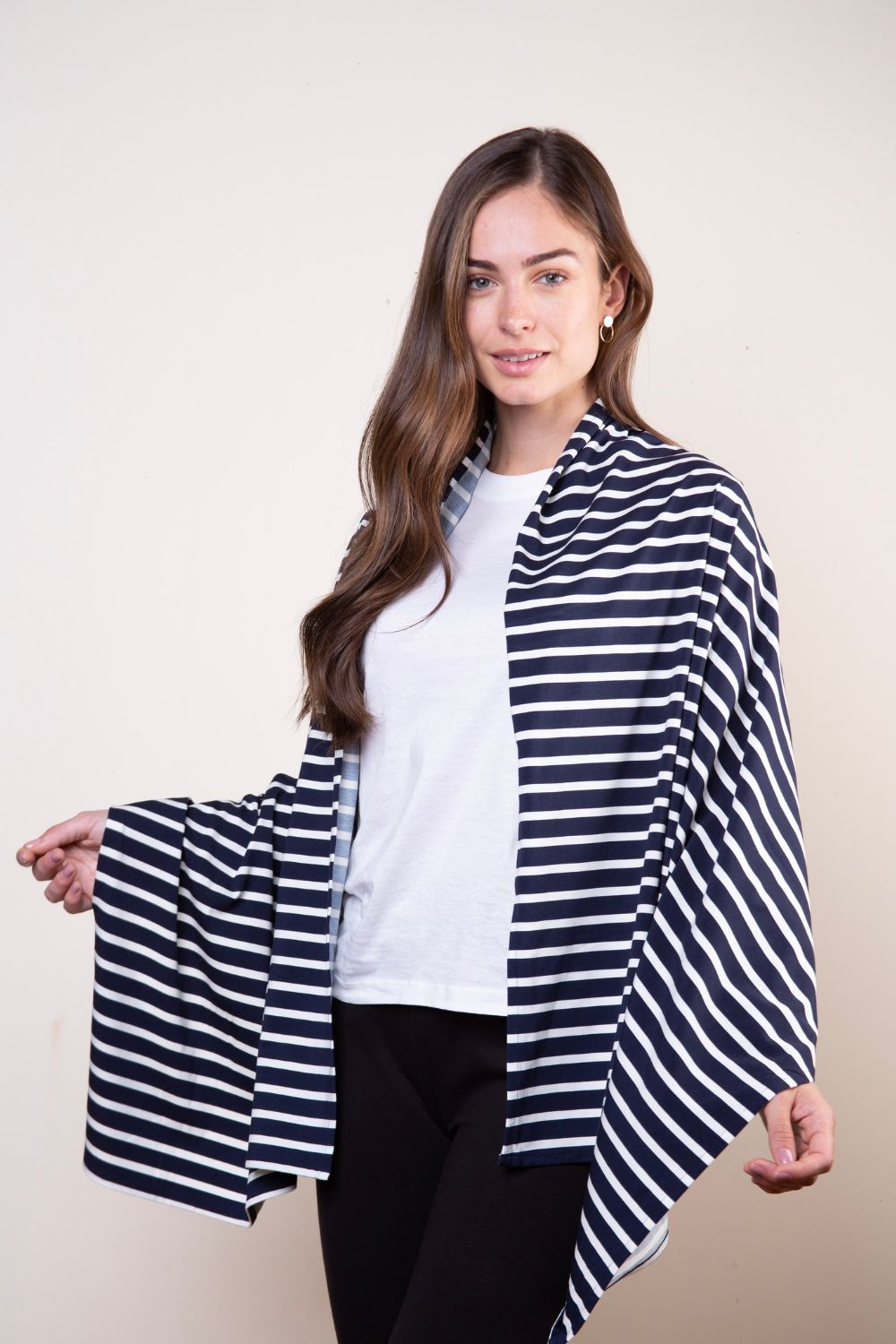 Étole Anti-UV Femme - Marinière Bleue - Nuvées - KER SUN