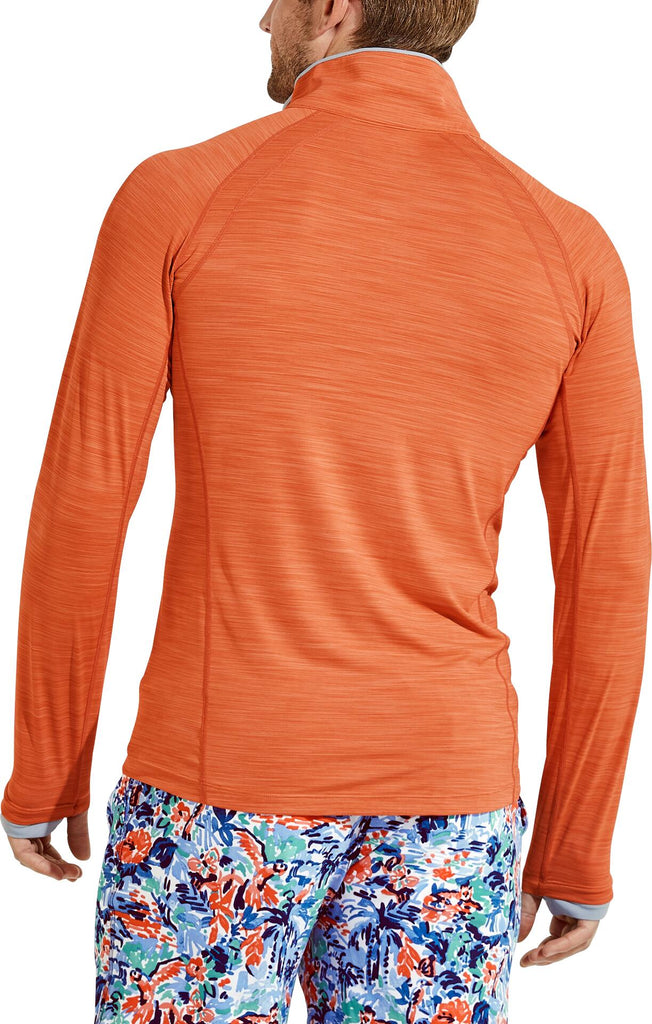 T-shirt anti-UV de bain avec demi-zip - Ultimate - Coolibar - Orange