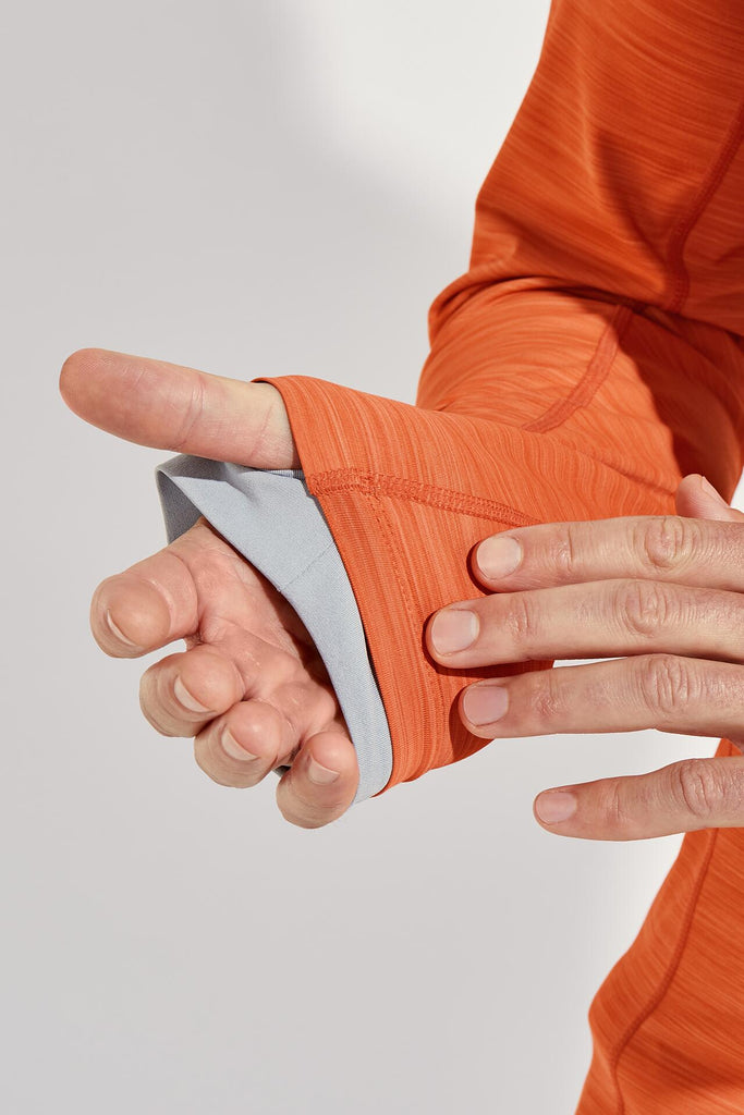 T-shirt anti-UV de bain avec demi-zip - Ultimate - Coolibar - Orange
