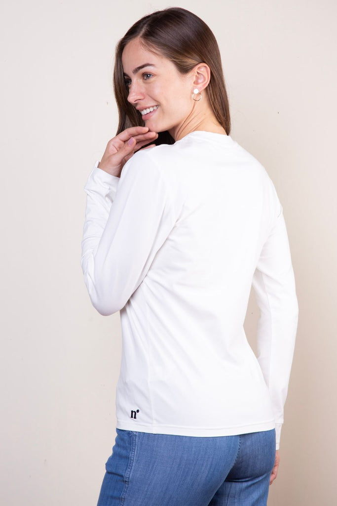 Tee-shirt anti-UV femme Blanc Nuvées - KER SUN
