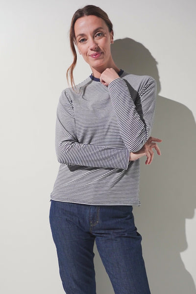 T-shirt anti-UV - La Rochelle rayé à manches longues pour femme, léger et UPF 50+, idéal pour les activités extérieures.