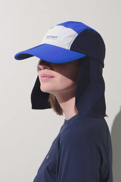 Casquette anti-UV - Sequoia bleue pour femme, protection solaire UPF 50+ pour activités sportives.