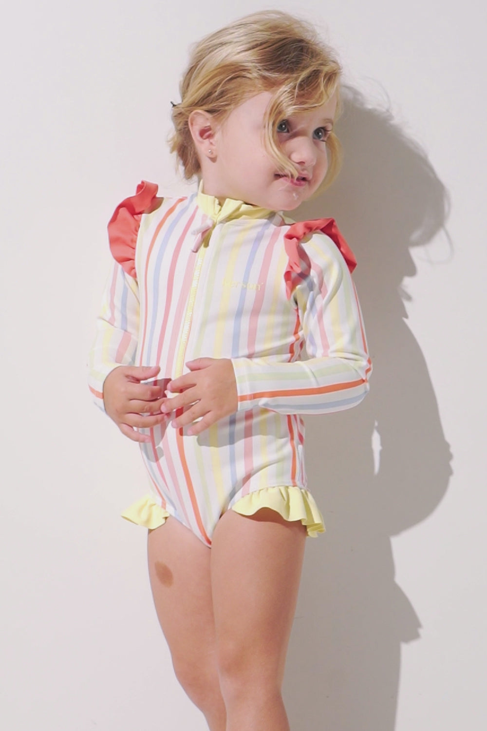 Bañador de manga larga con protección solar - Flores