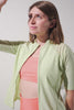Veste de bain anti-UV - Malta verte, pour femme, légère et respirante, idéale pour la baignade avec protection UPF 50+.