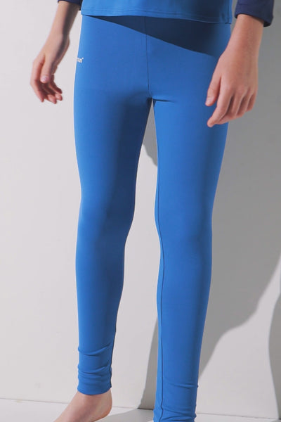 Legging de bain anti-UV - Fidji bleu pour enfant, léger et respirant, offrant protection solaire UPF 50+.