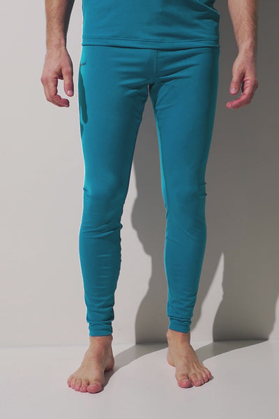 Legging de bain anti-UV - Galápagos en turquoise pour homme, tissu léger et respirant, protection solaire UPF 50+.