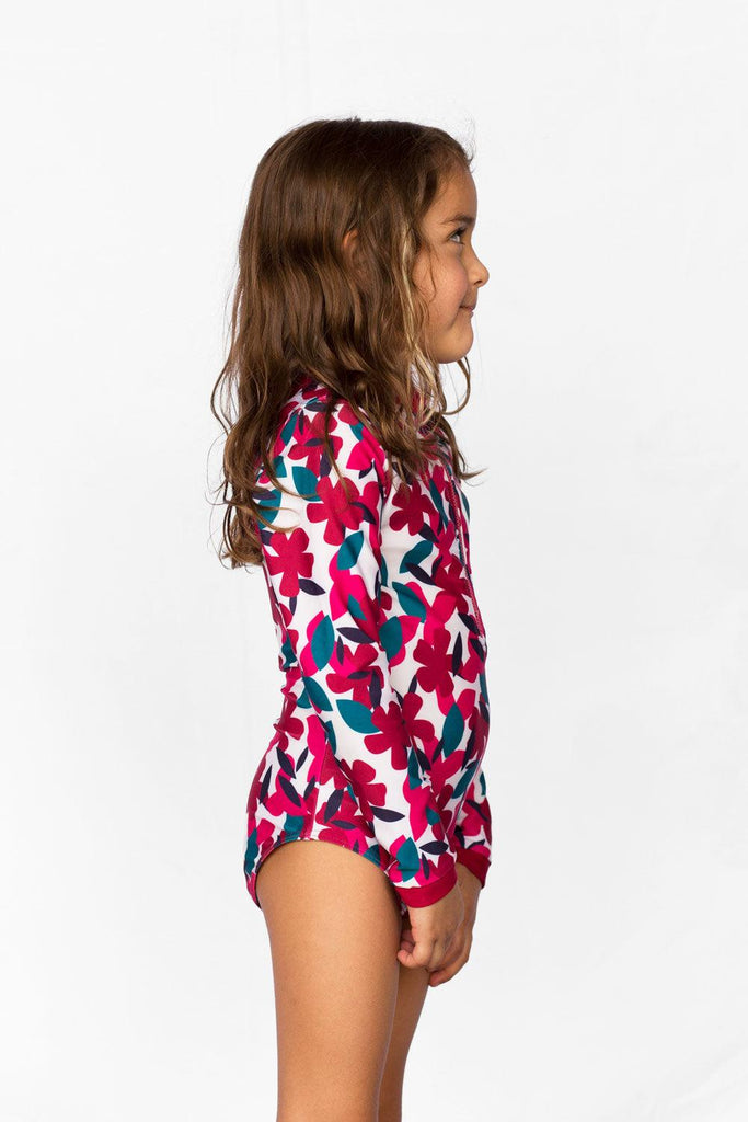 Maillot de bain anti-UV fille - Hibiscus - Nuvées - KER-SUN