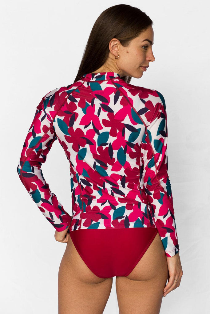 Veste de bain anti-UV femme - Hibiscus - Nuvées - KER-SUN